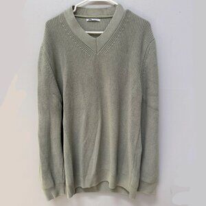 Zara Green V Neck Sweater in Large